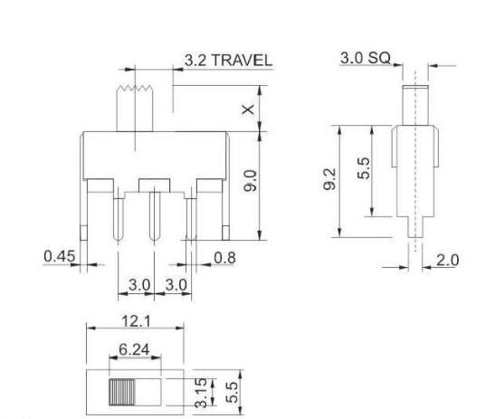 SS-12F43(1p1t)撥動開關(guān)