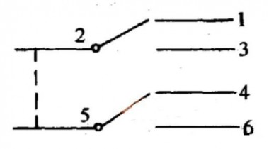 六腳雙刀雙擲開關(guān)如何接線