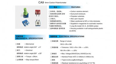 電位器型號(hào)大全